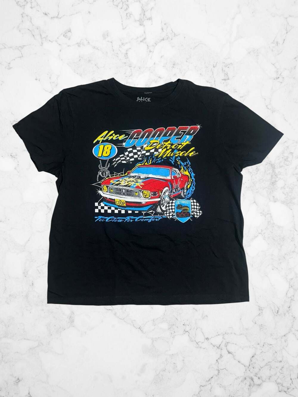Alice Cooper Detroit Muscle Too Close For Comfort Tour T-Shirt